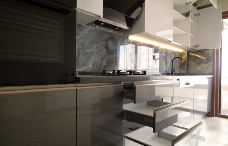 High Gloss İnox Mutfak Dolabı Ankara