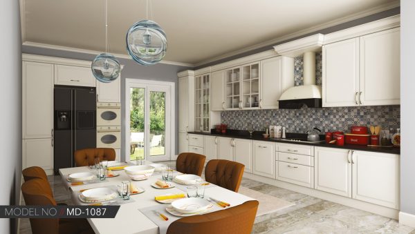 Country Membran Beyaz Mutfak Dolabı Ankara